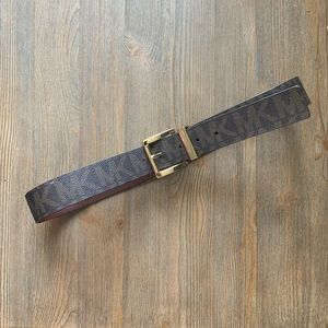 Michael Kors Logo Belt Brown - Medium